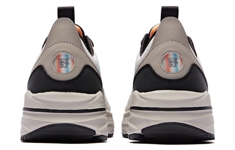 QIAODAN Comfortable Cushioning Slip Resistant Abrasion Resistant Low top Running Shoes Men’s Gray Black Blue