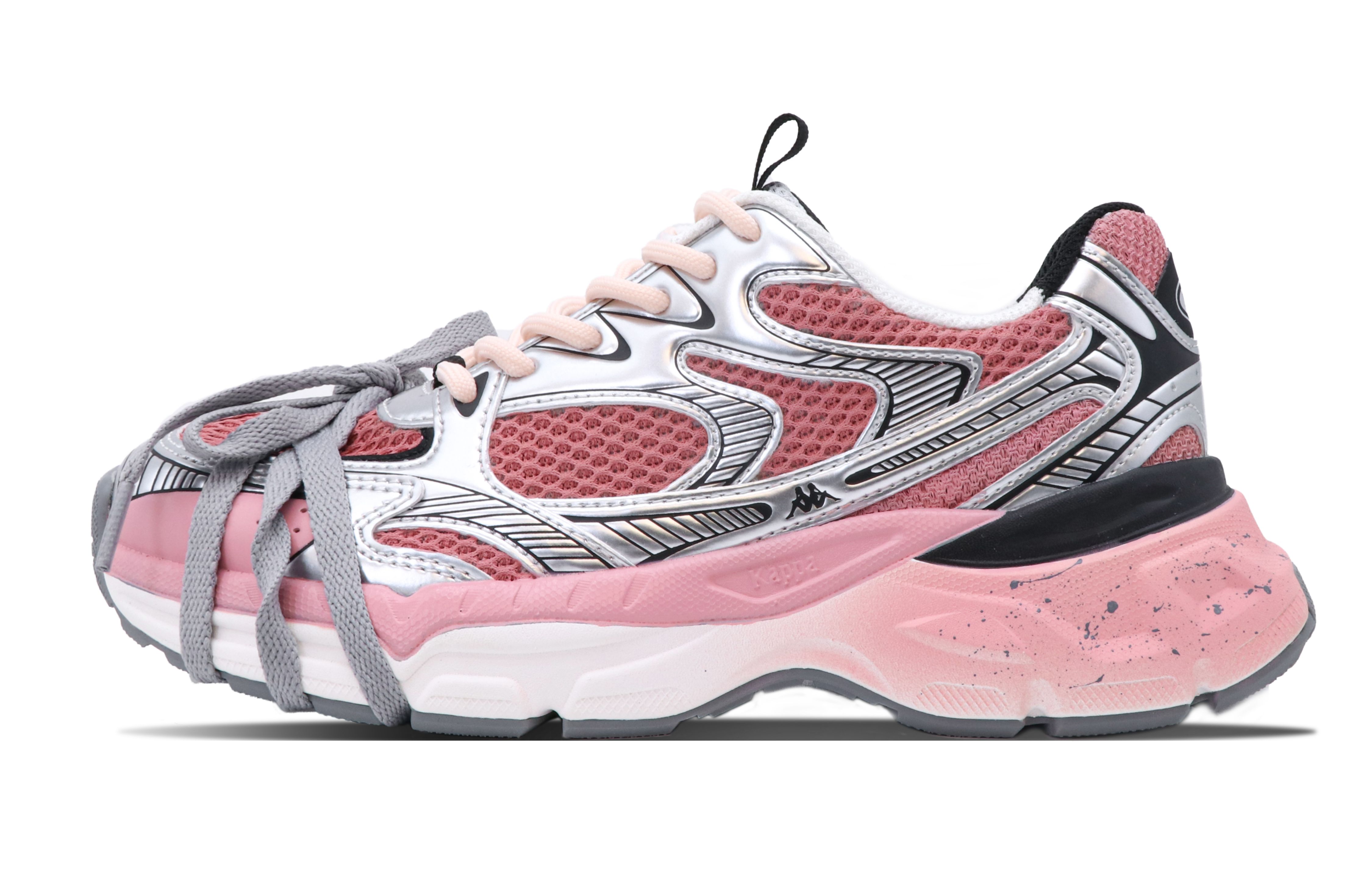 Kappa Abrasion Resistant, Breathable, Lightweight Low top Casual Running Shoes Unisex Pink