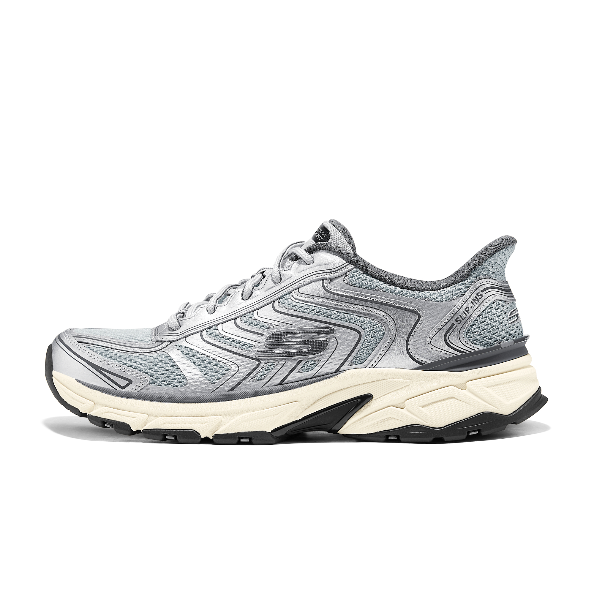 Мужские кроссовки Skechers Skechers SLIP-INS (серебристые)