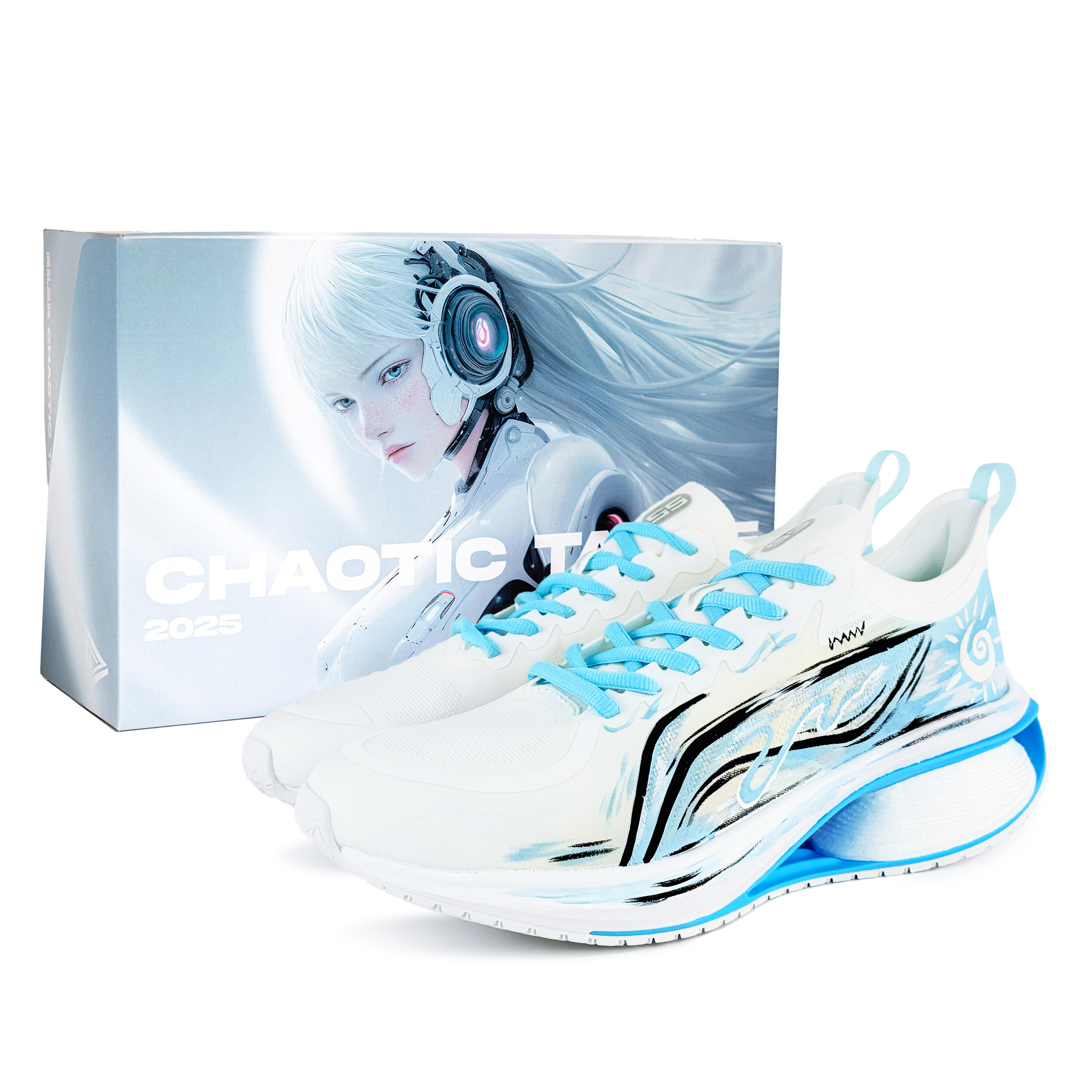 Li Ning WuShi 5S 3.0 Cushioning, Wear Resistant Low top Casual Running Shoes Men’s White Blue