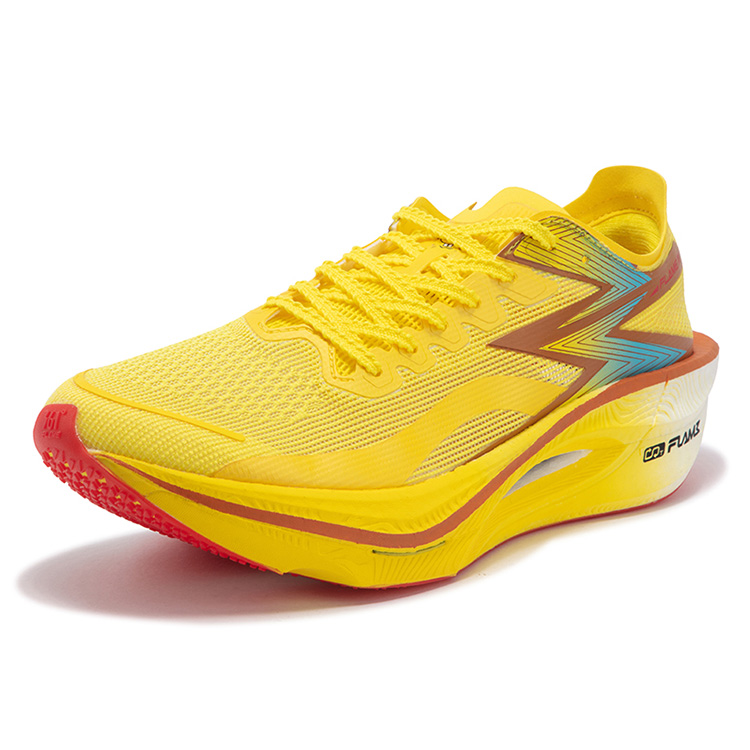 361° Flame 3 Low top Full Length Carbon Plate, Rubber Marathon Sprint Running Shoes Unisex Yellow