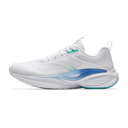 Anta Lingyun Slip Resistant And Breathable Slip Resistant And Breathable Low top Casual Running Shoes Men's White Blue