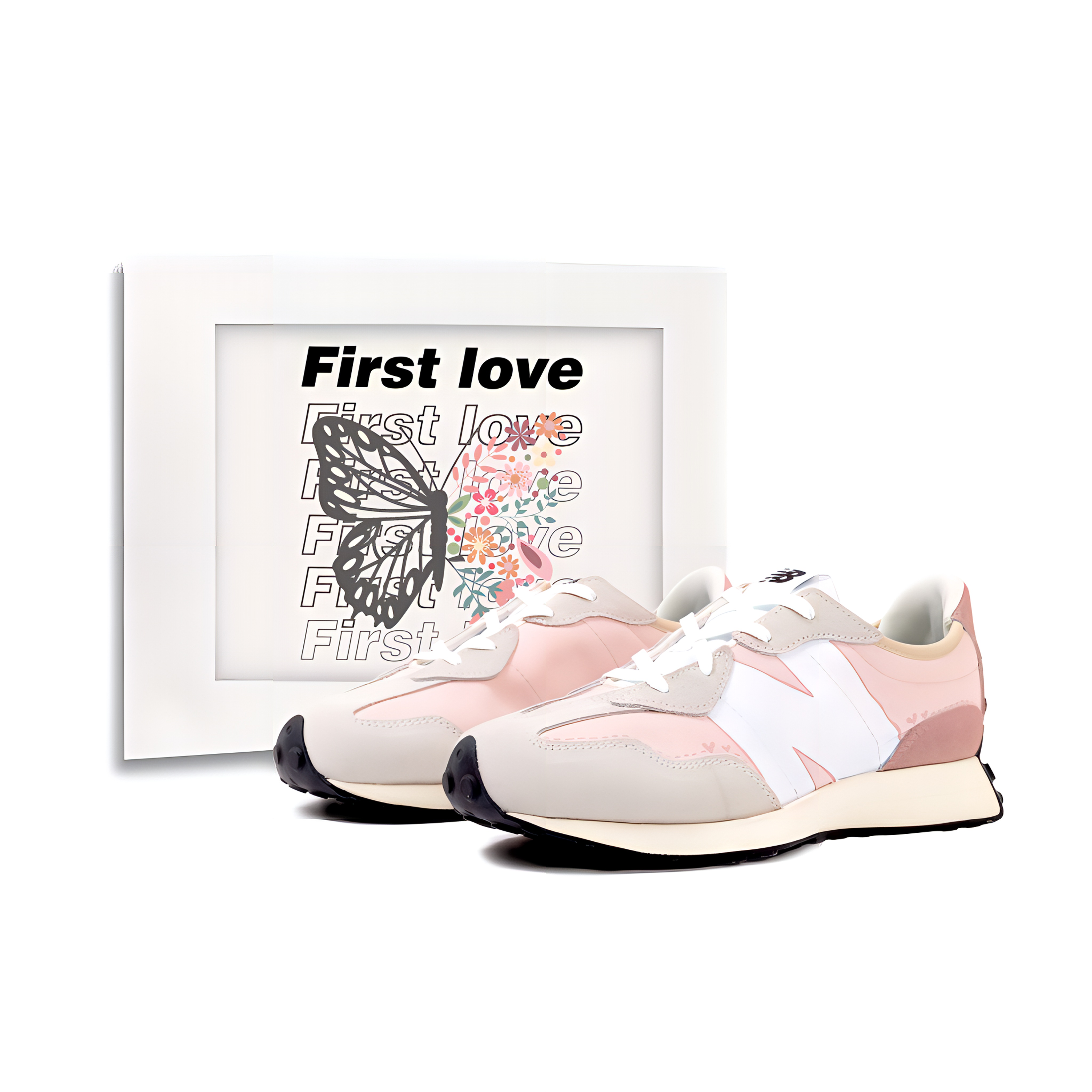 New Balance NB 327 Cushioning Abrasion Resistant Breathable Slip Resistant Low top Running Shoes Unisex Pink
