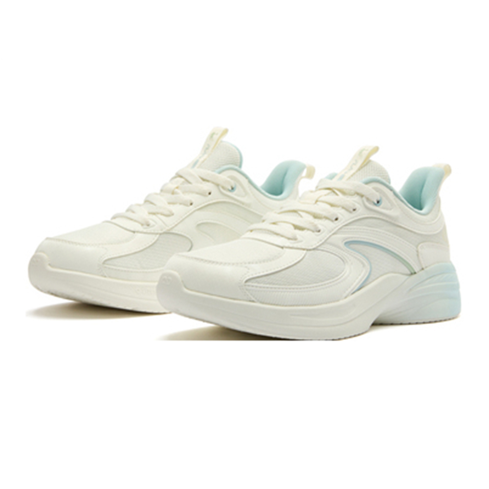 QIAODAN Versatile Breathable And Resilient Low top Running Shoes Women’s Beige Blue