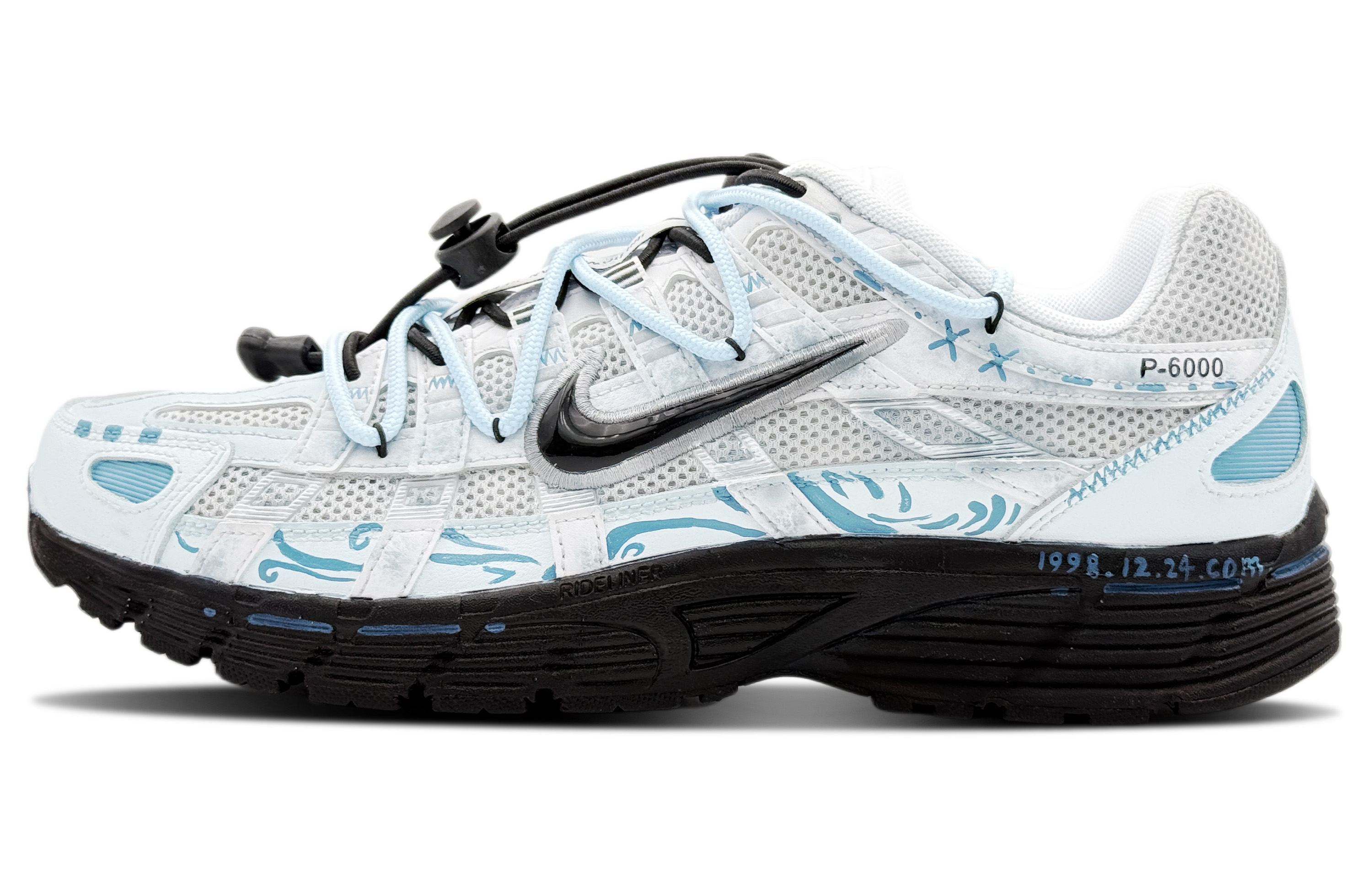 Nike P 6000 Cushioning Breathable Low top Running Shoes Unisex Blue White