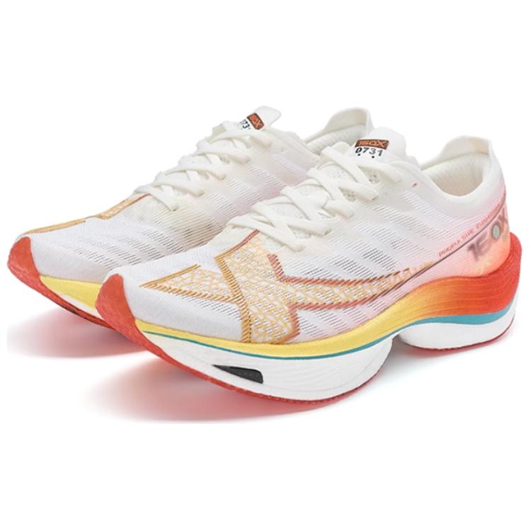 XTEP Racing 160X 5.0 Comfortable Cushioning Lightweight Low top Running Shoes Women’s White Red Orange