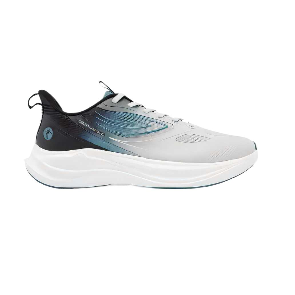 QIAODAN Cushioning Slip Resistant Coverage Low top Casual Running Shoes Men’s Light Gray