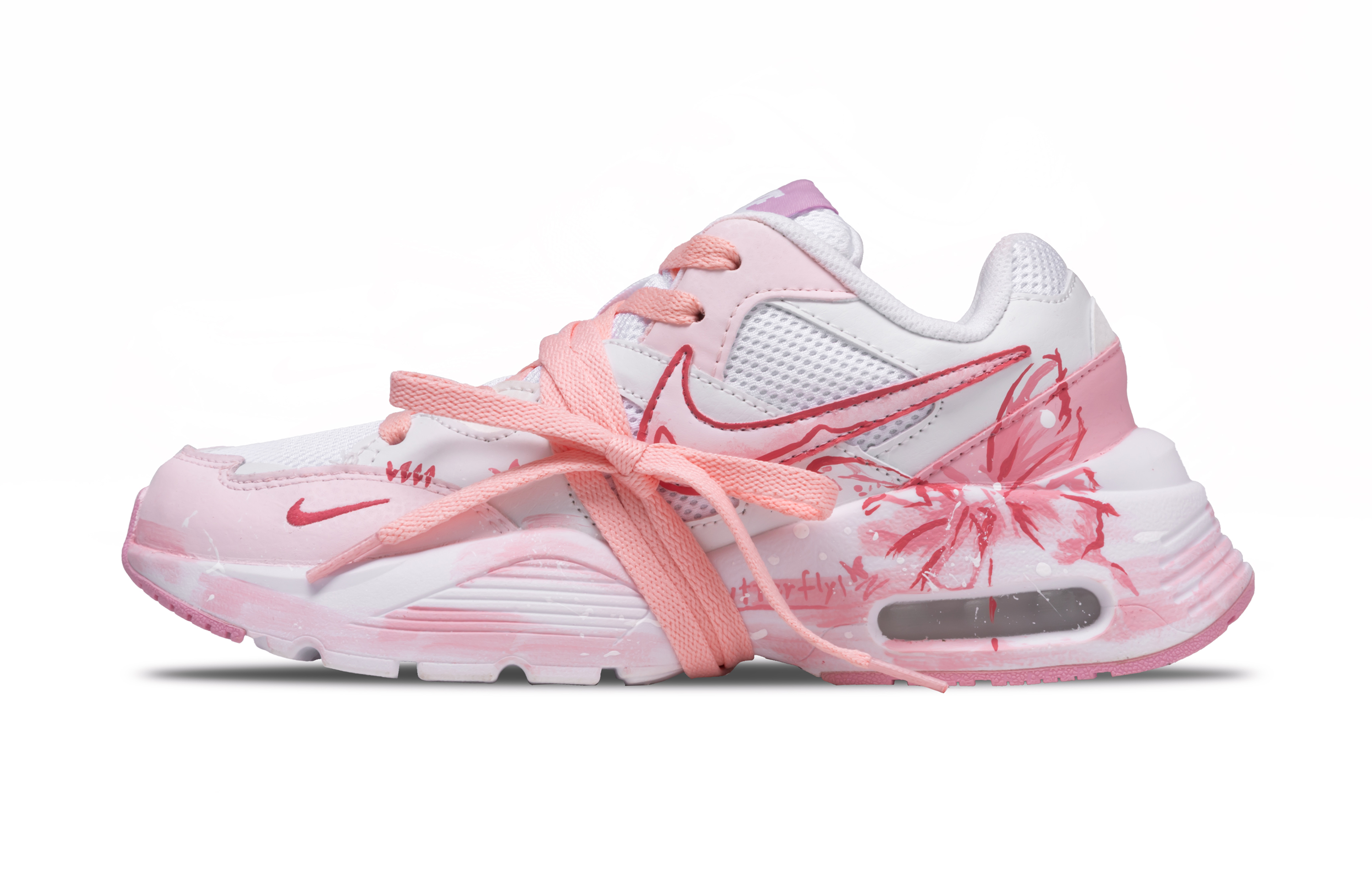 Nike Air Max Fusion Cushioning Abrasion Resistant Breathable Low top Casual City Commuting Running Shoes Women’s Pink