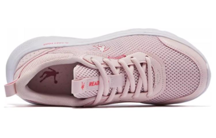 QIAODAN Slip Resistant, Abrasion Resistant, Breathable Low top Running Shoes Women’s Pink White