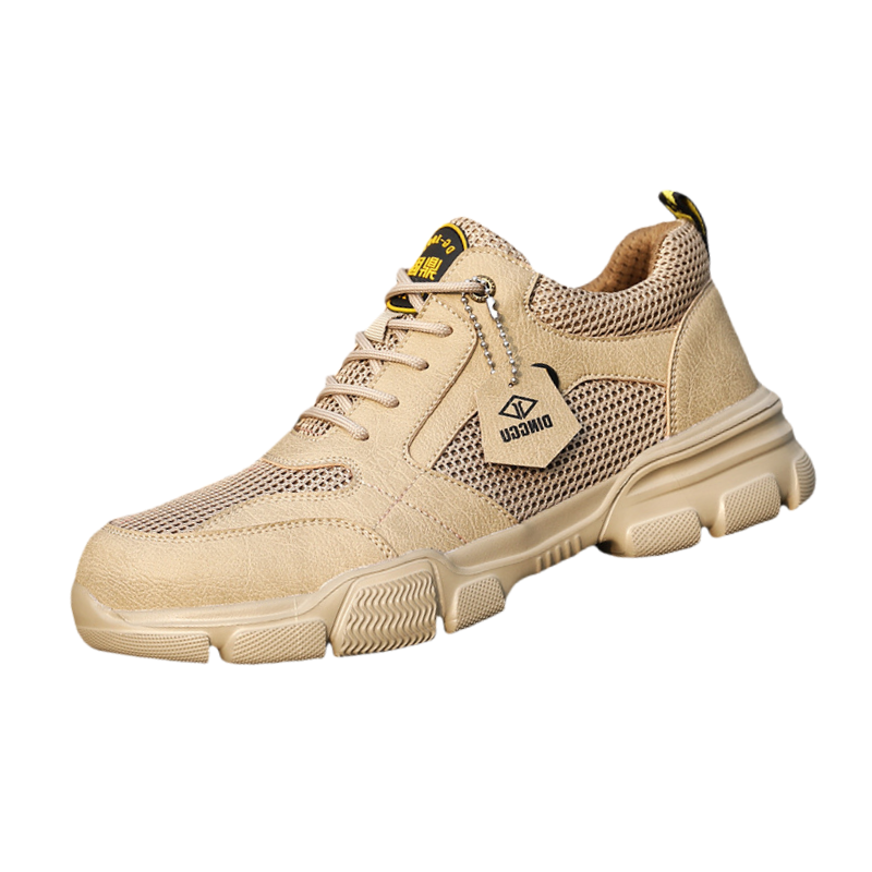 DINGGU Slip Resistant Coverage Rebound Low top Outdoor Shoes Men’s Beige Yellow