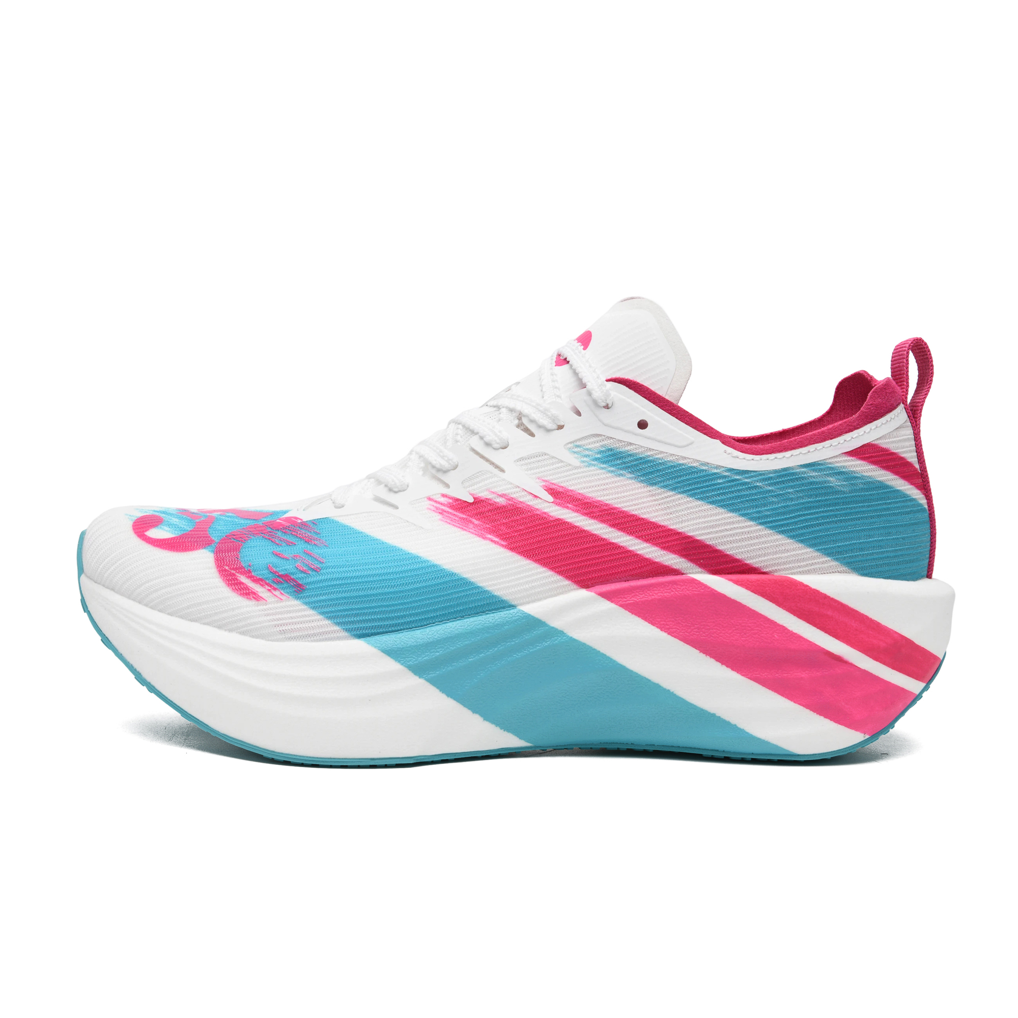 50 Breathable Impact Resistant Low top Marathon Running Shoes Unisex Mismatched Multicolor Ink Reflecting Snow 003