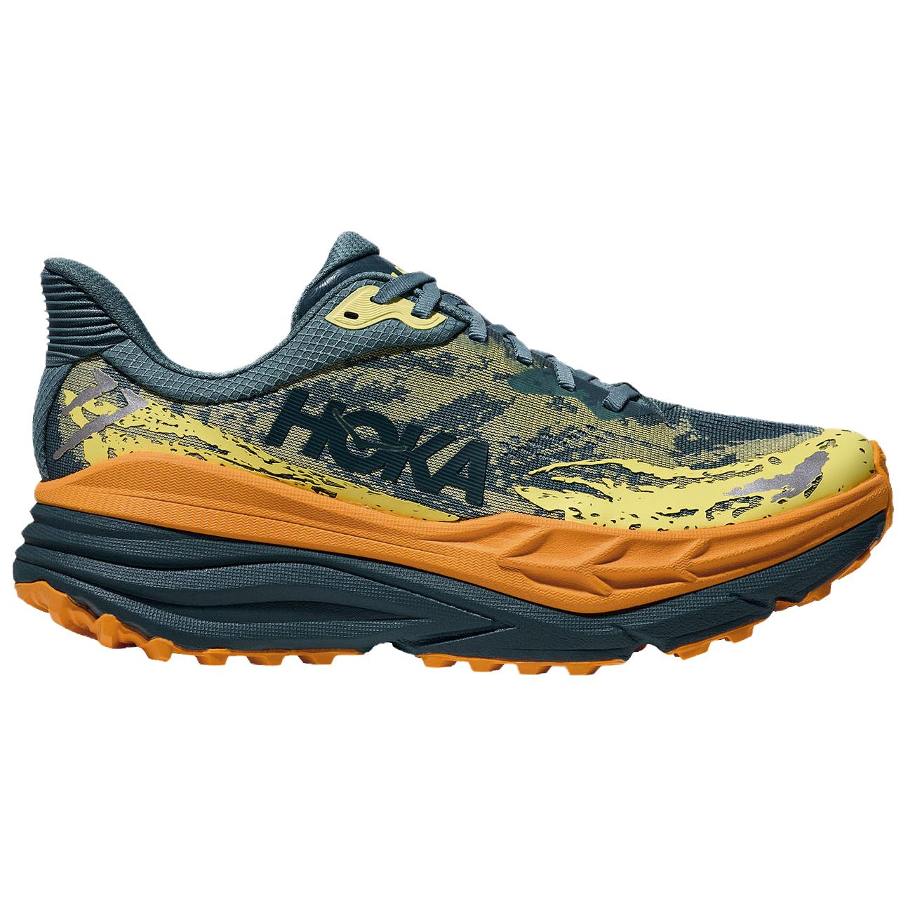 HOKA ONE ONE Stinson 7 Low top Running Shoes Men’s Green Orange Yellow