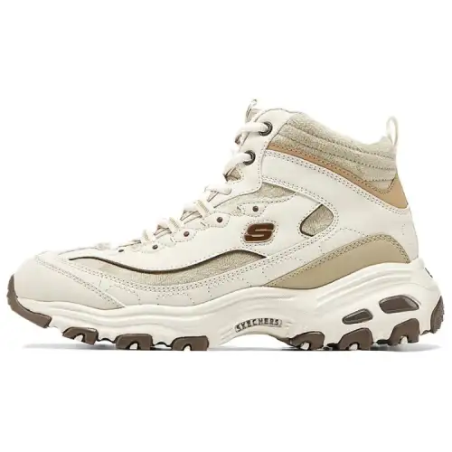 Skechers D'Lites 1.0 Abrasion Resistant Lightweight Height Increasing High top Chunky Sneakers Women's Beige