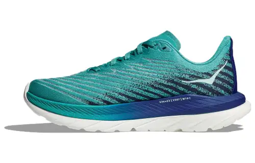 HOKA ONE ONE Mach 5 Slip Resistant Abrasion Resistant Low top Running Shoes Women's Cyan