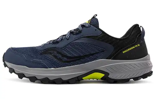 Saucony Excursion Textile, Synthetic Leather Cushioning Slip Resistant Abrasion Resistant Low top Running Shoes Men's