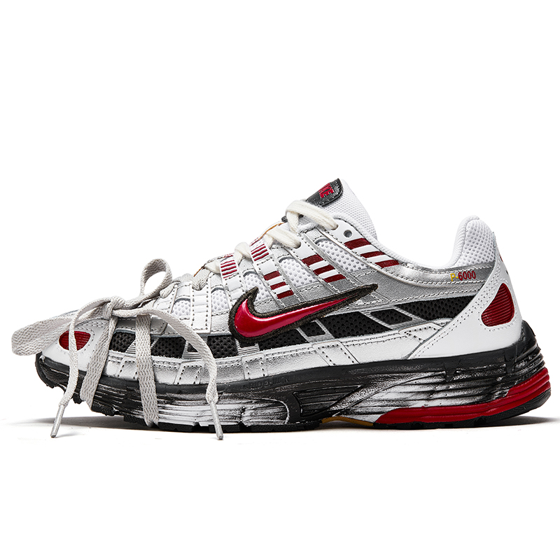 Nike P 6000 Slip Resistant And Breathable Slip Resistant And Breathable Low top Running Shoes Women's White Black