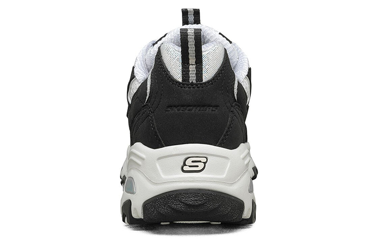 Женские кроссовки Skechers D'LITES 1.0 (черно-белые) — Чёрный / белый — фото 5