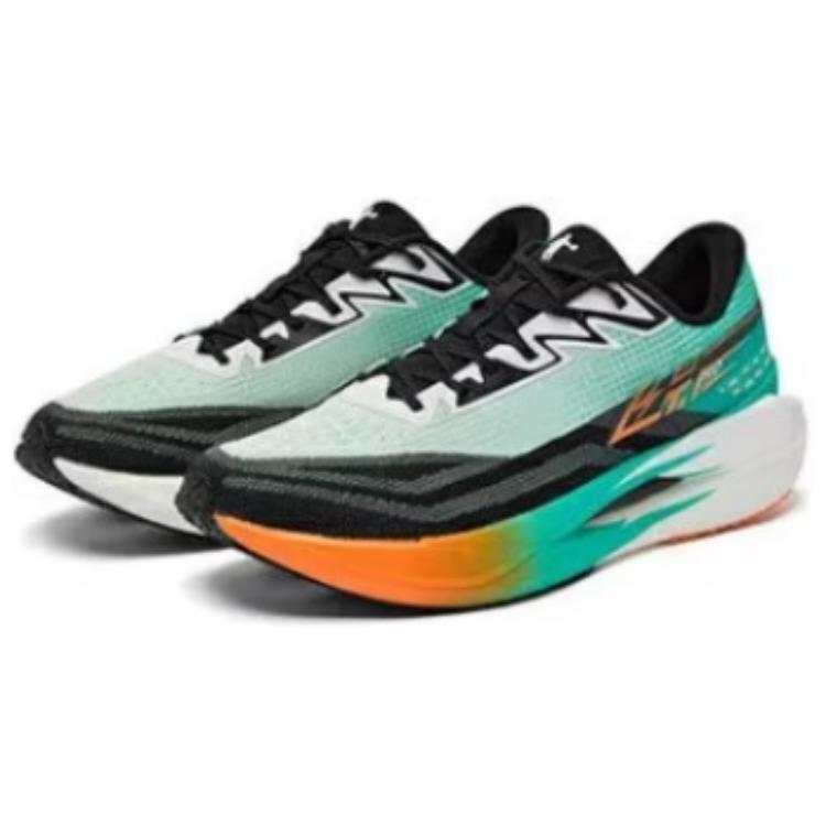 QIAODAN Flying Shadow PRO Slip Resistant Abrasion Resistant Low top Carbon Plate Running Shoes Men’s Green Black