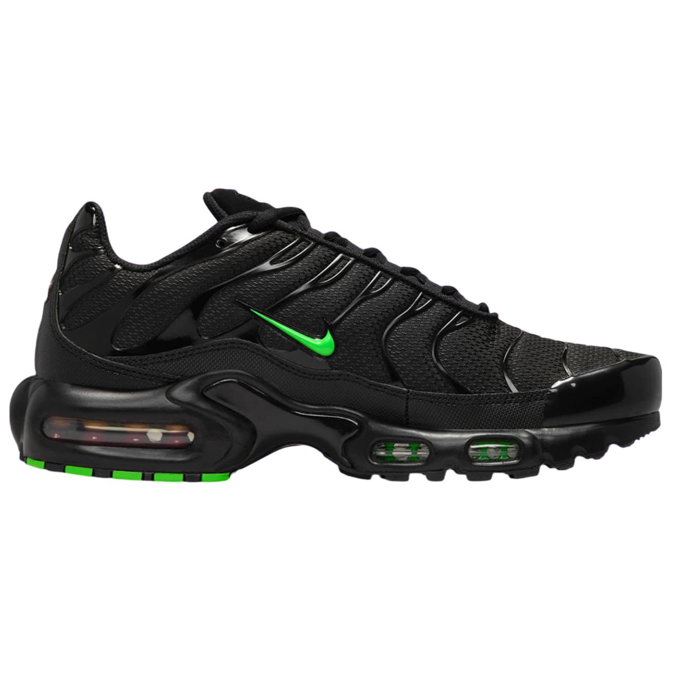 Nike Air Max Plus Abrasion Resistant Low top Training Casual Running Shoes Men’s Black Green