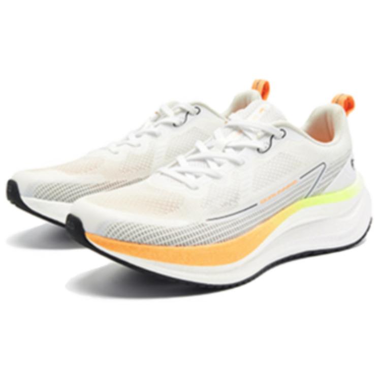 QIAODAN Cushioning Breathable Lightweight Low top Casual Running Shoes Men’s White Orange