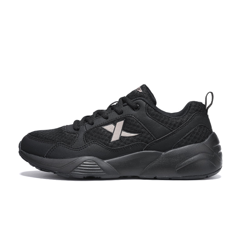 XTEP Cushioning, Wear Resistant Low top Casual Running Shoes Women’s Black Rose Gold