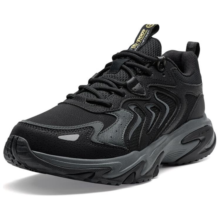XTEP Slip Resistant, Abrasion Resistant, Lightweight Low top Outdoor Shoes Men’s Black