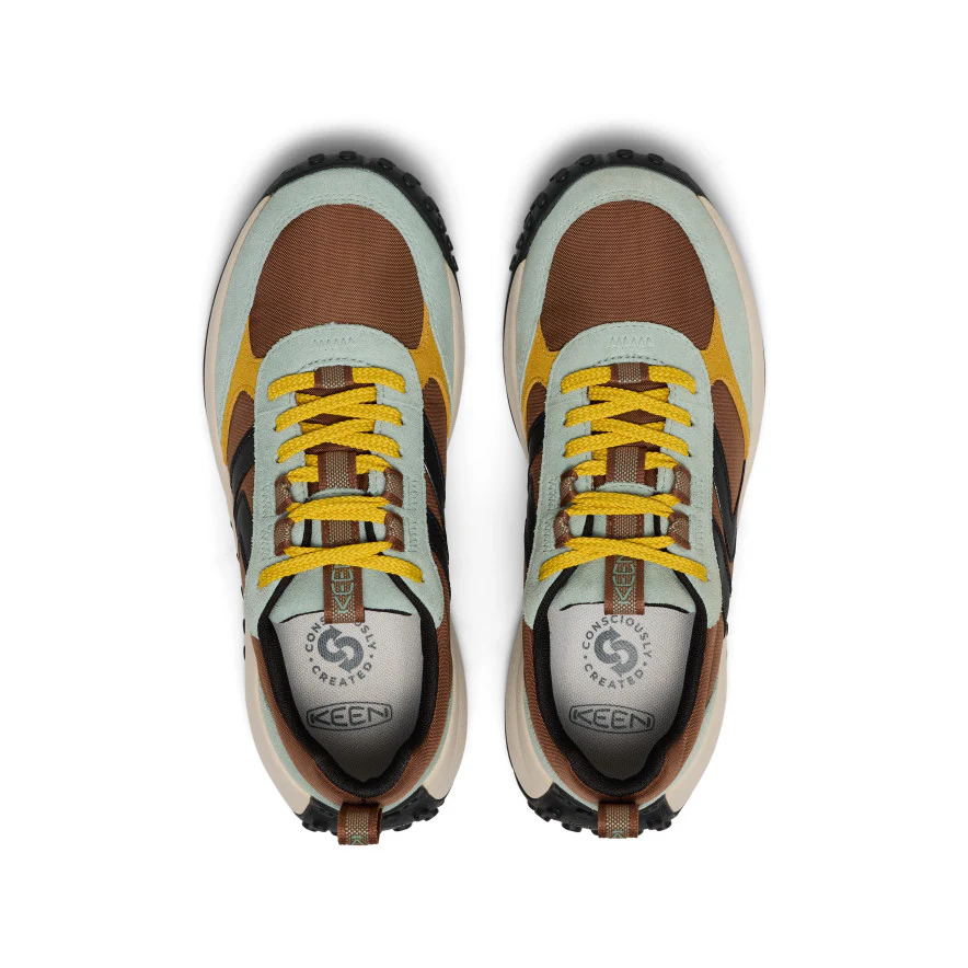 Keen KS86 Mesh, Leather Cushioning Breathable Support Low top Casual Trail Running Shoes Women’s Bison Brown