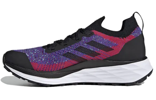 Adidas Terrex Two Primeblue Breathable Low top Running Shoes Women's Black Purple Red