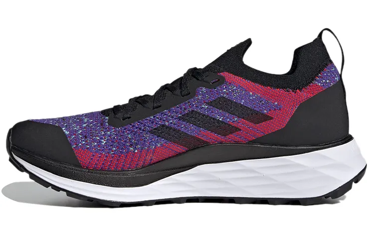 Adidas Terrex Two Primeblue Breathable Low top Running Shoes Women's Black Purple Red