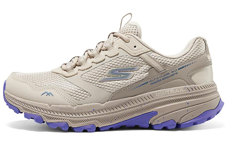 Skechers Abrasion Resistant Breathable Low top Running Shoes Women’s Beige Purple