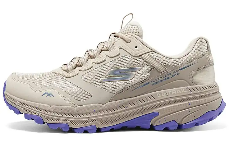 Skechers Abrasion Resistant Breathable Low top Running Shoes Women's Beige Purple