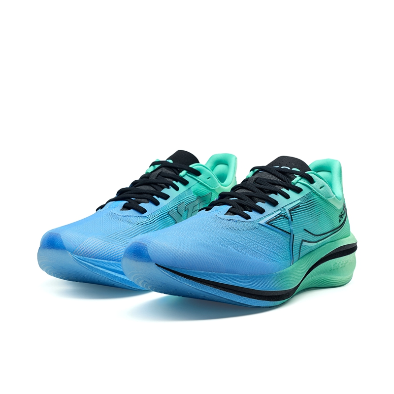 XTEP 260X 1.0 Running Shoes Men’s Low Top Maca Green/Sky Blue