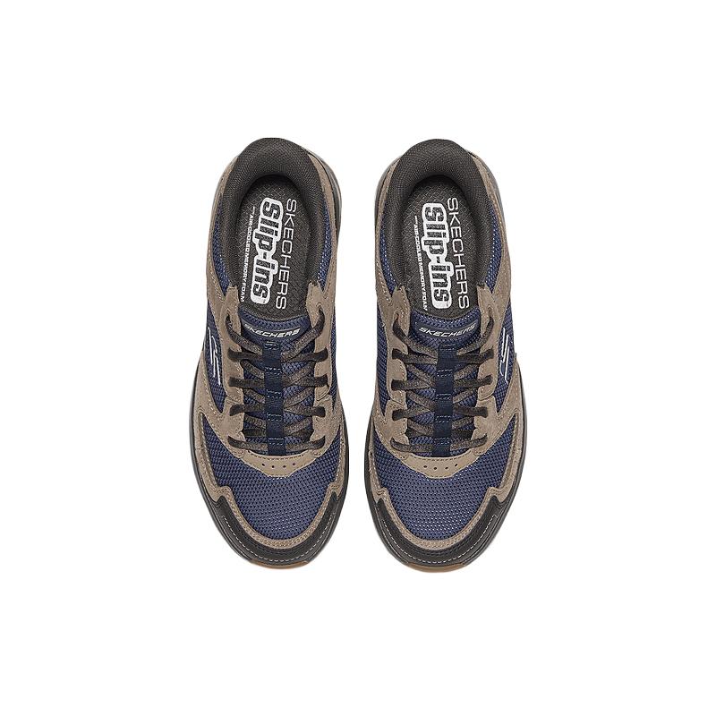 Skechers OUTDOOR MENS Comfortable Cushioning Low top Outdoor Shoes Men’s Blue Brown