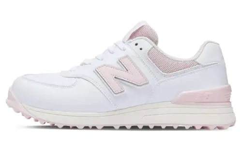 New Balance NB 574 V3 SL B3 Cushioning, Wear Resistant Low top Golf Shoes Women's White Pink