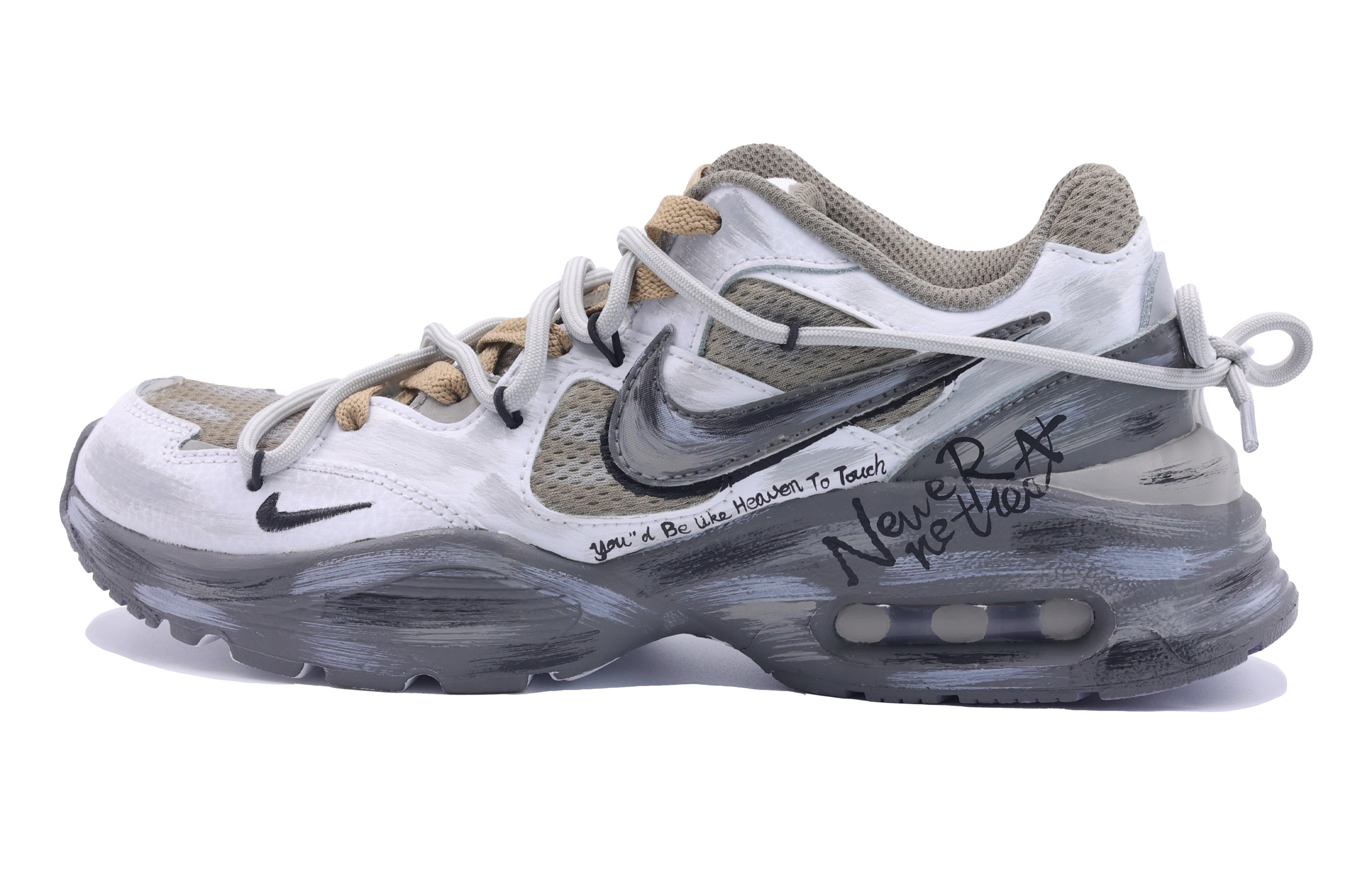Nike Air Max Fusion Slip Resistant Abrasion Resistant Low top Casual Running Shoes Women’s Gray