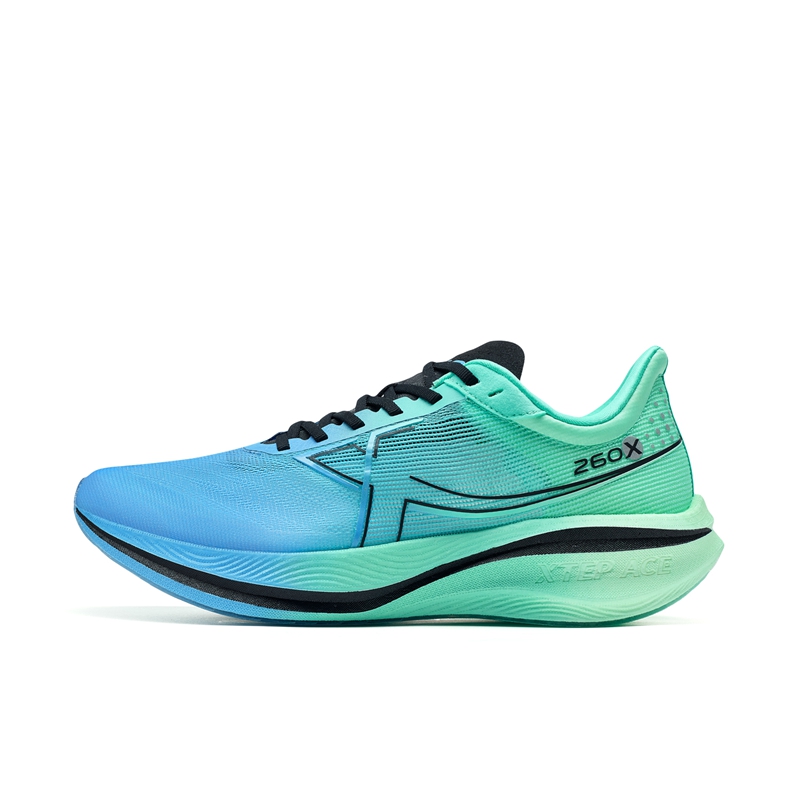 XTEP 260X 1.0 Running Shoes Men’s Low Top Maca Green/Sky Blue