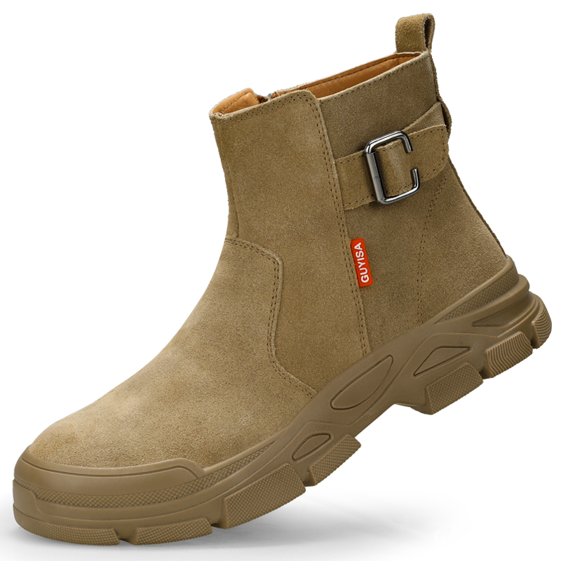 LANOUDUN Impact Resistant Thermal High top Outdoor Shoes Unisex Brown