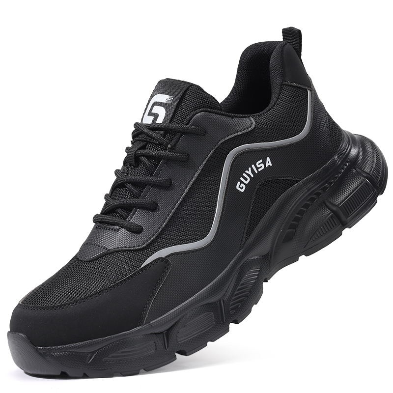 LANOUDUN Impact Resistant Lightweight Low top Outdoor Shoes Men’s Black