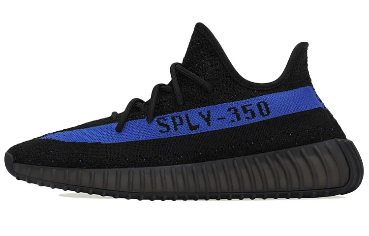 Adidas Originals Yeezy Boost 350 V2 Fabric Low top City Commuting Running Shoes Unisex Black Blue