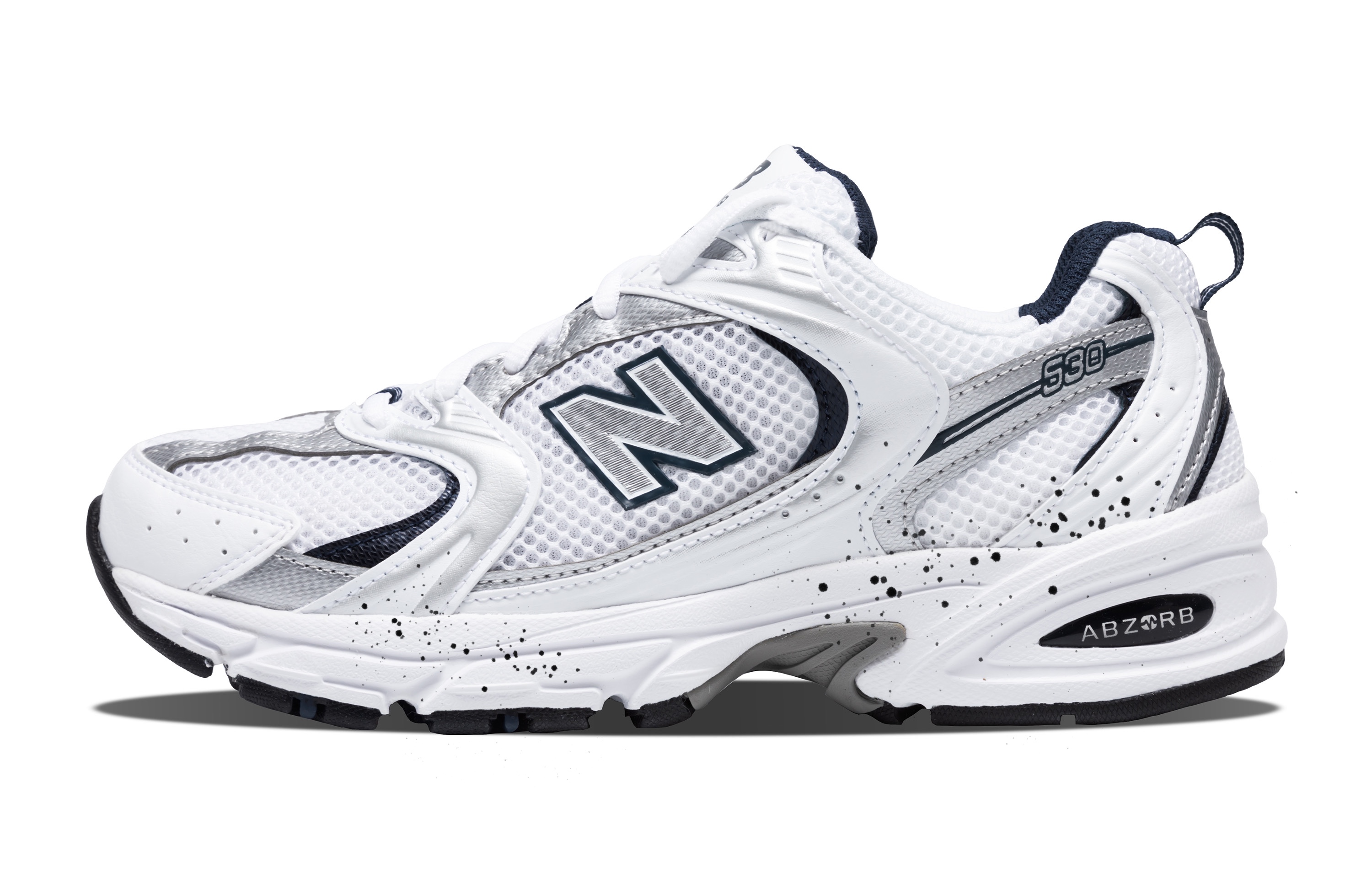 New Balance NB 530 Classic Vintage Slip Resistant, Abrasion Resistant, Breathable Low top Running Shoes Unisex Silver
