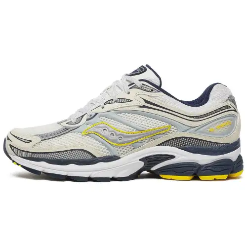 Saucony Pro Grid Omni 9 Breathable Support Lightweight Low top Casual Running Shoes Unisex White Blue