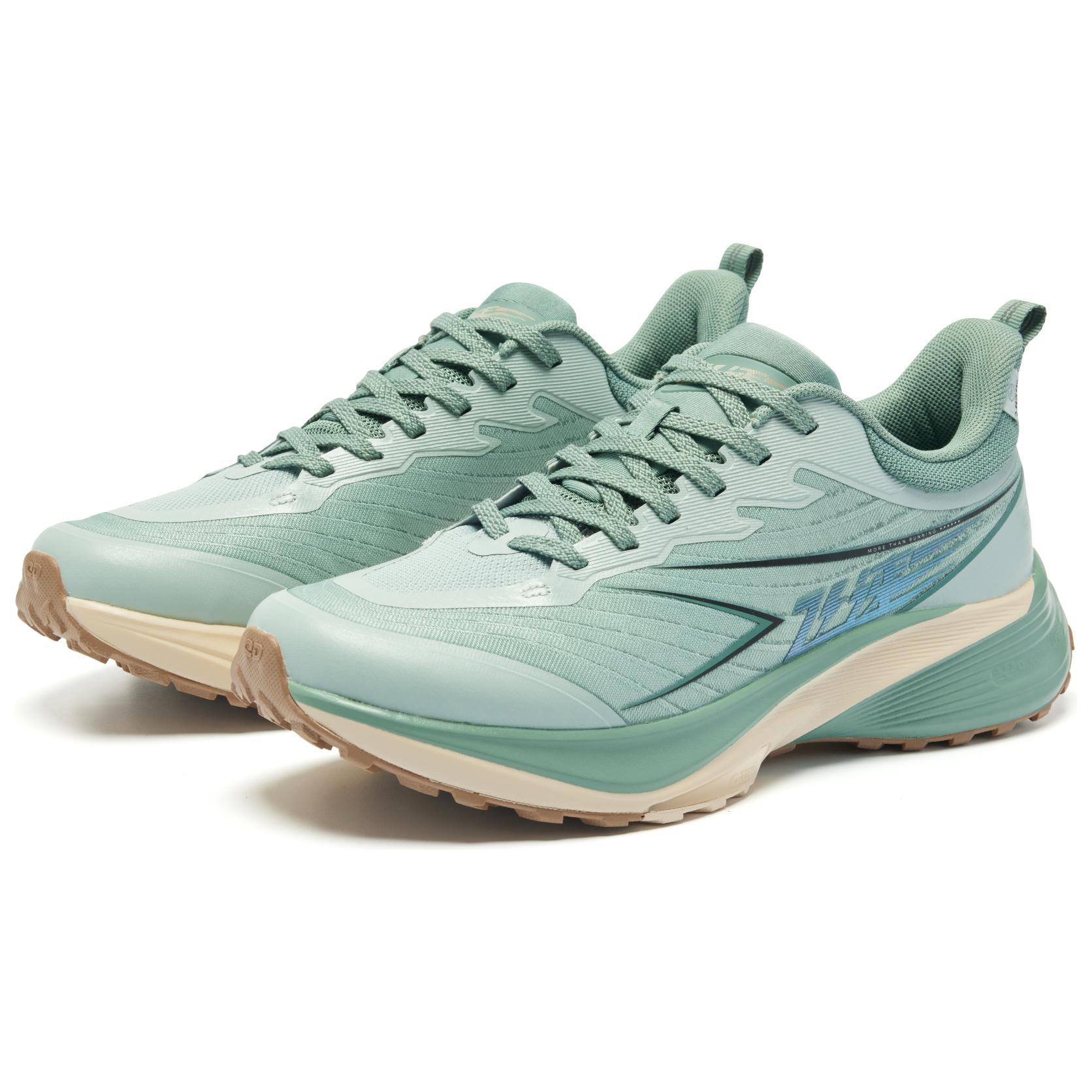 QIAODAN Flying Speed 2TR Running Shoes Men’s Low Top Misty Green/Cedar Green