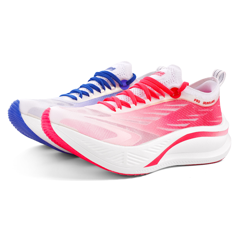 IRUNSVAN Low top Running Shoes Unisex Mismatched Color Dark Blue & Red