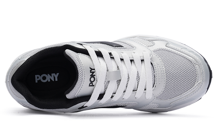 PONY MJ-72 Cushioning Slip-Resistant Lightweight Coverage Low-Top Casual Running Shoes Unisex Gray
