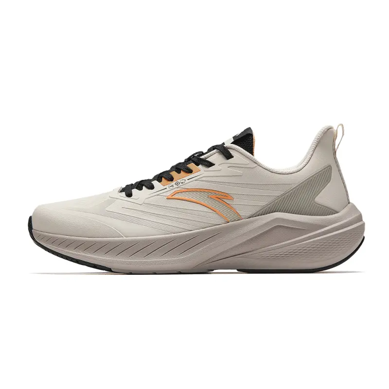 Anta Cushioning Slip Resistant Lightweight Rebound Fashion Versatile Men's Mud Gray Afterglow Orange