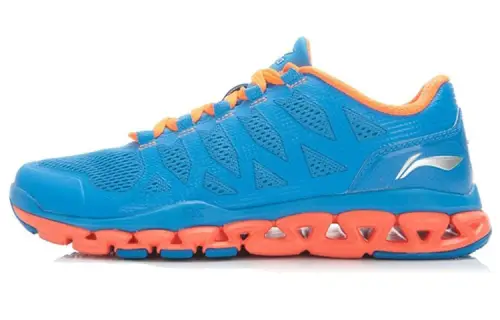 Li Ning Cushioning Breathable Abrasion Resistant Slip Resistant Low top Running Shoes Men's Blue Orange Multicolor