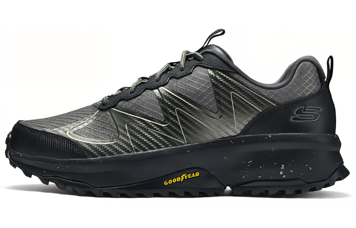 Мужские кроссовки Skechers (оливково-черные)