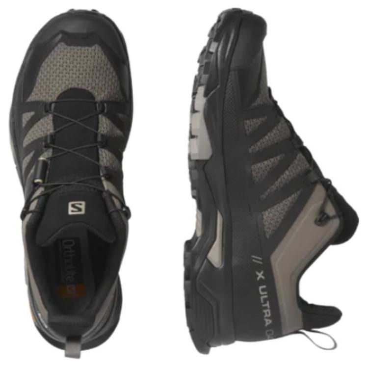SALOMON X Ultra 4 Cushioning Slip Resistant Abrasion Resistant Waterproof Low top Outdoor Shoes Men’s Black Umber