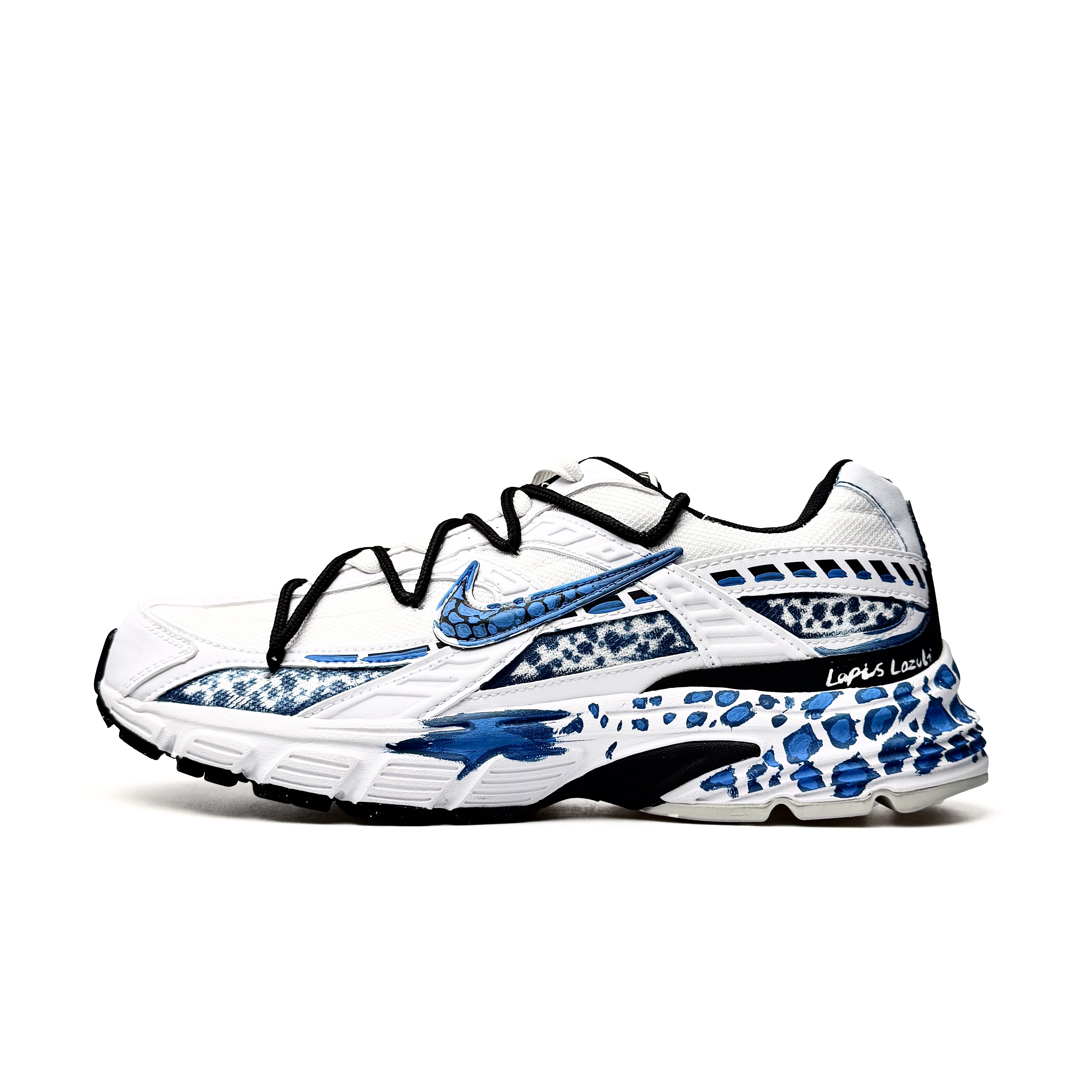 Nike Initiator Abrasion Resistant Breathable Low top Casual Running Shoes Unisex Blue Black White