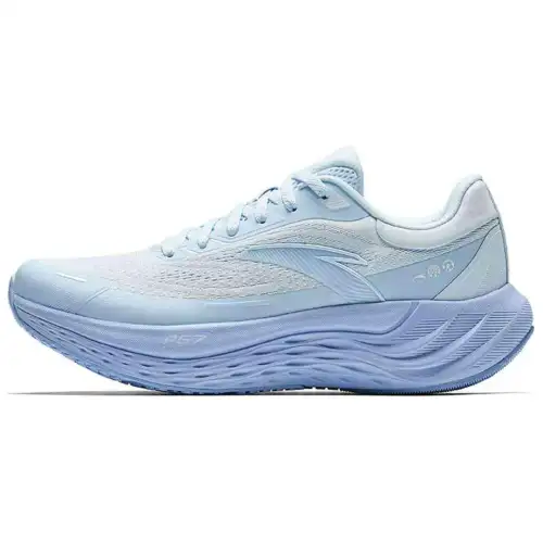Anta Cushioning Slip Resistant Abrasion Resistant Low top Sprint Running Shoes Women's Frozen Blue